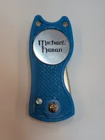 Personalised Golf Divot Tool - Blue