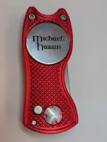 Personalised Golf Divot Tool - Red
